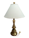 Traditional Brass-Tone Table Lamp with Shade