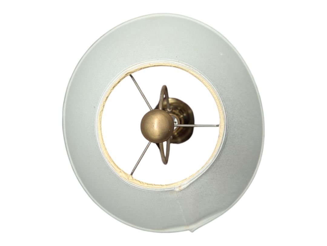 Traditional Brass-Tone Table Lamp with Shade