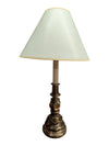 Traditional Brass-Tone Table Lamp with Shade