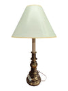 Traditional Brass-Tone Table Lamp with Shade