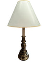 Traditional Brass-Tone Table Lamp with Shade