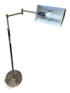 Vintage Brass-Tone Adjustable Swing Arm Floor Lamp