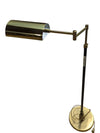 Vintage Brass-Tone Adjustable Swing Arm Floor Lamp