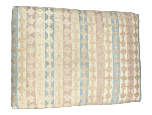 Vintage Upholstered Wood Footstool