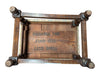 Vintage Upholstered Wood Footstool