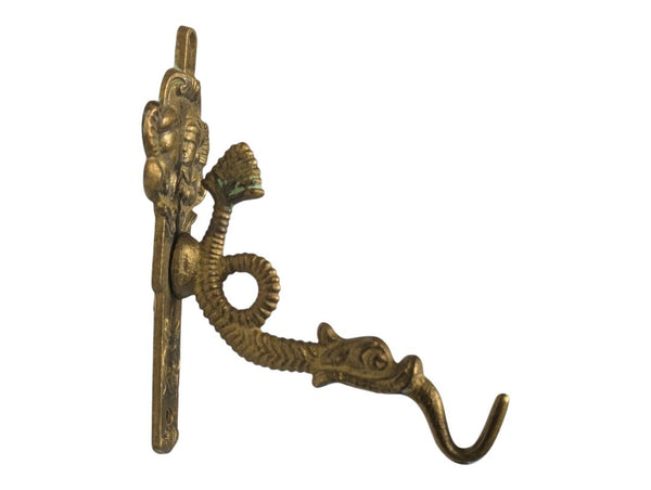 Ornate Brass-Tone Wall Hook