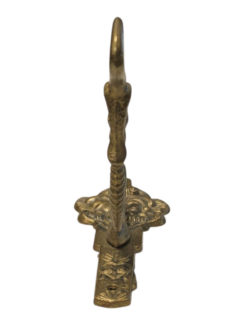 Ornate Brass-Tone Wall Hook