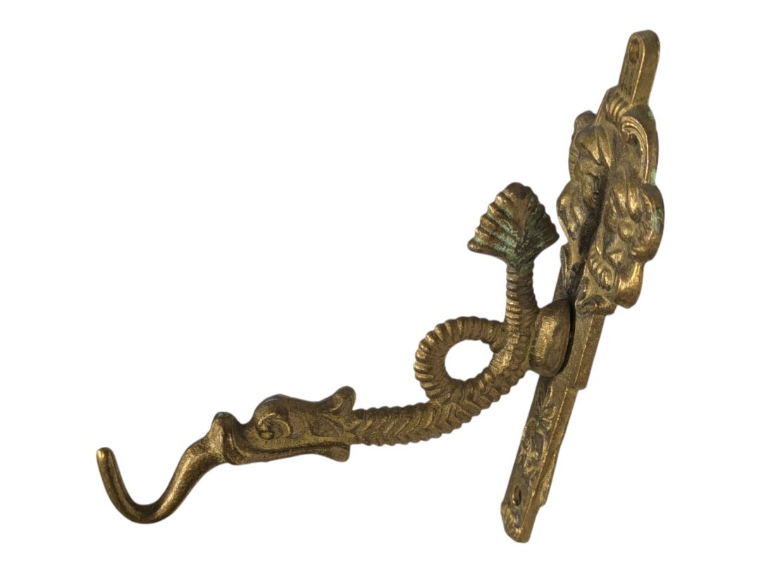 Ornate Brass-Tone Wall Hook