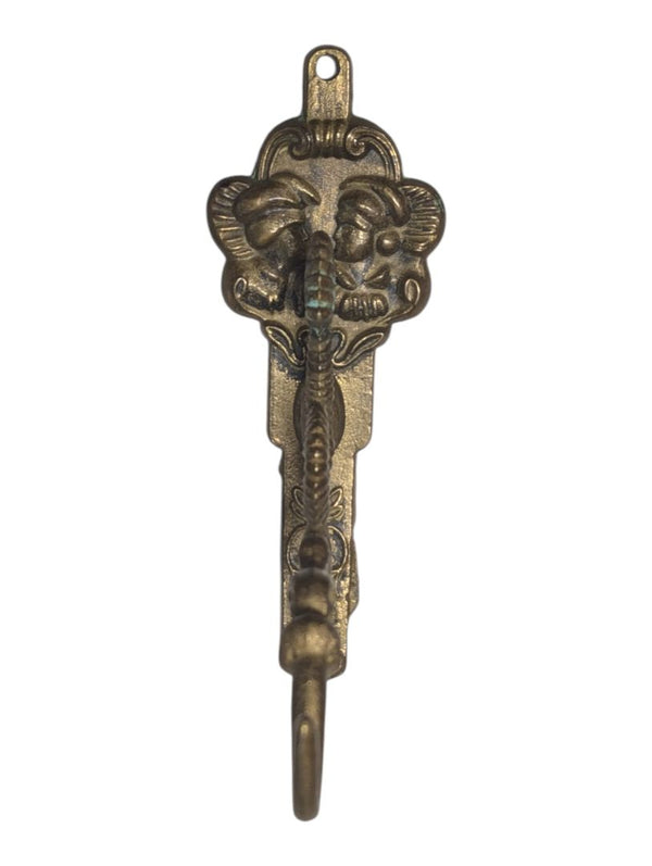 Ornate Brass-Tone Wall Hook