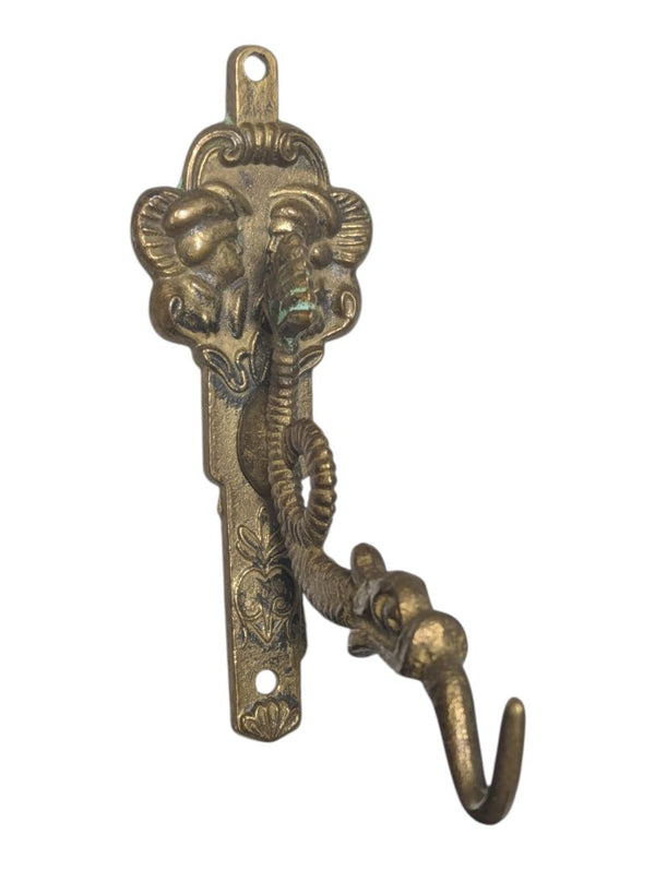 Ornate Brass-Tone Wall Hook