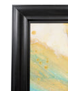 Signed Abstract Floral Artwork in Black Frame