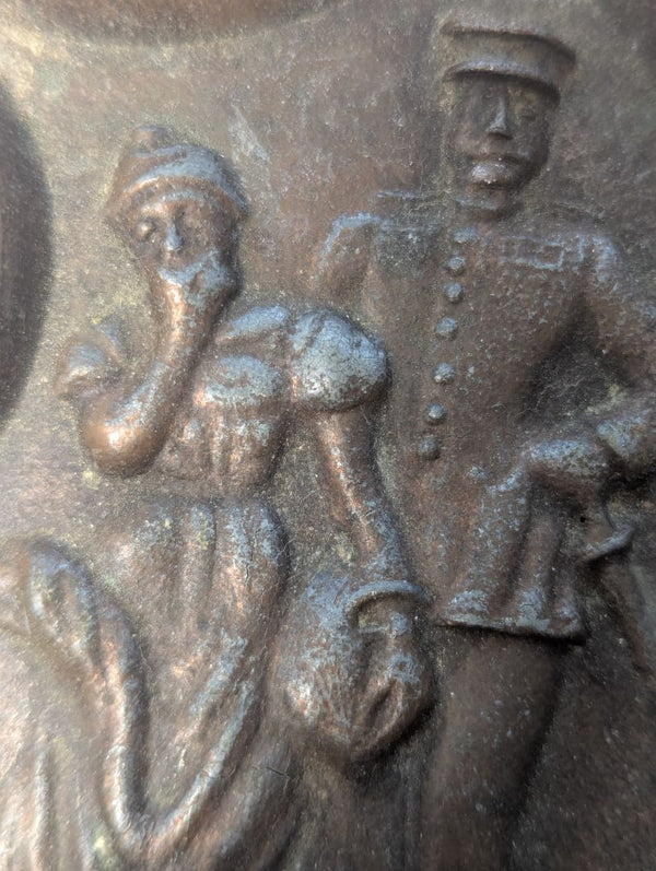 Vintage Cast Metal Figural Ashtray / Trinket Dish