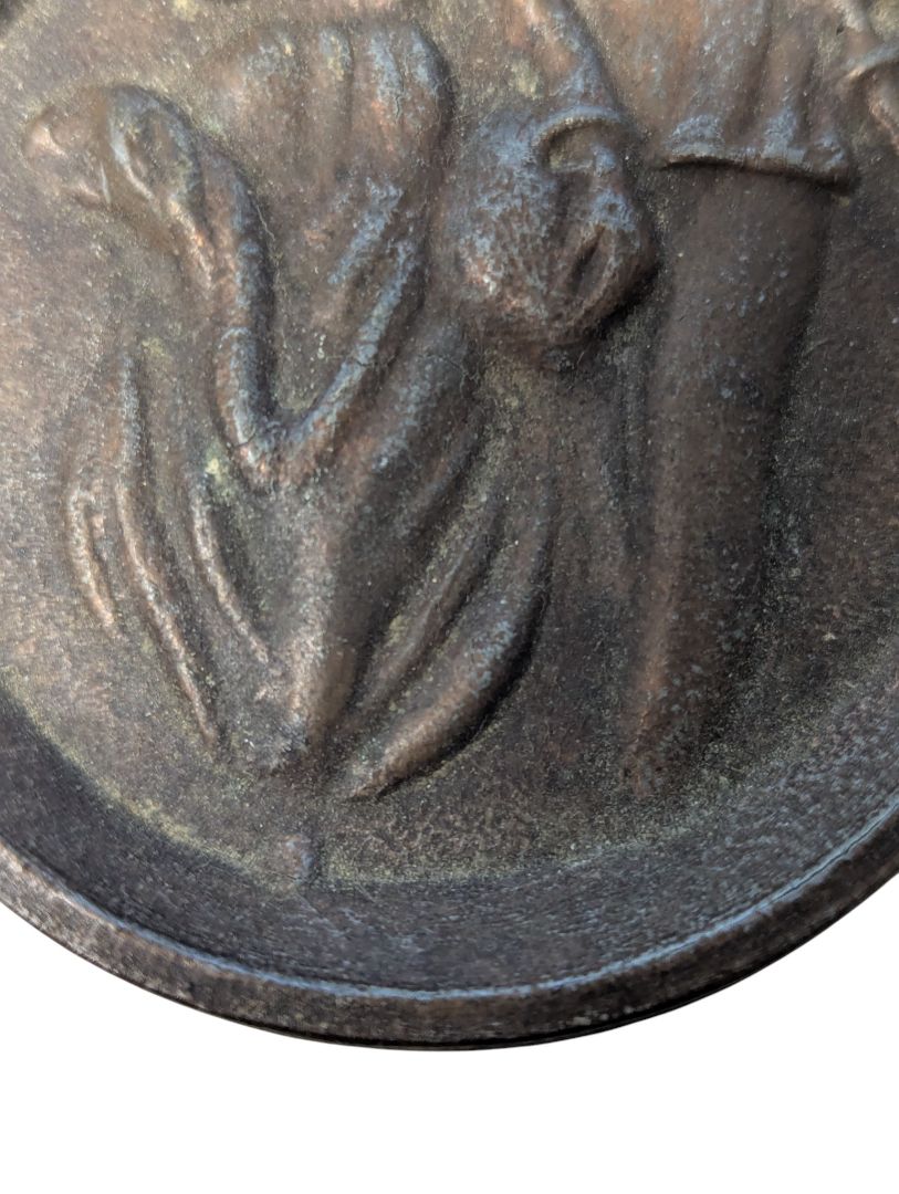 Vintage Cast Metal Figural Ashtray / Trinket Dish