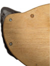 Turkey-Shaped Wood Serving Board with Metal Accents