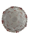 Pink Floral Embossed Glass Vase