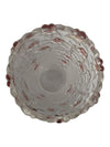 Pink Floral Embossed Glass Vase