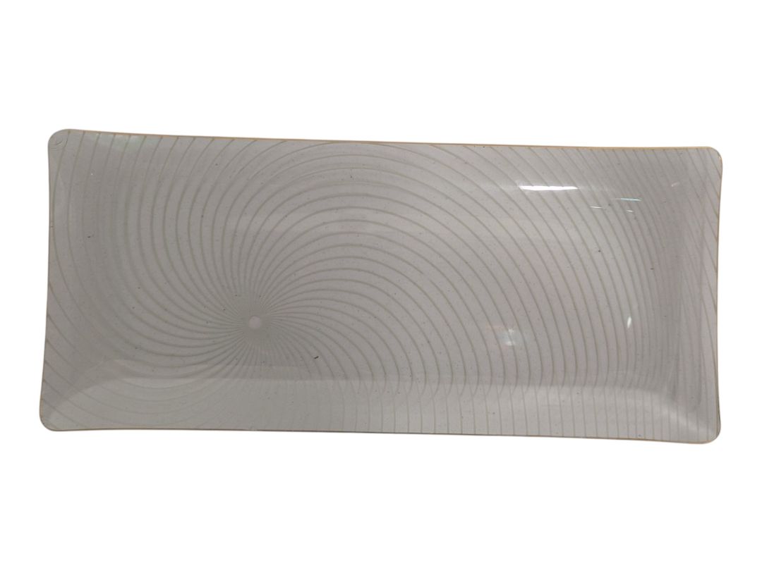 Lot of 2 Mid-Century Style Glass Serving Trays