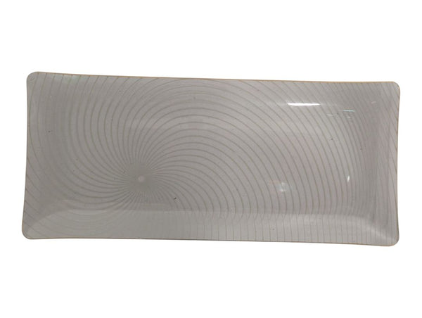 Lot of 2 Mid-Century Style Glass Serving Trays