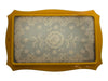 Vintage Lace-Inset Vanity Tray with Faux Pearl Frame