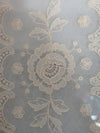 Vintage Lace-Inset Vanity Tray with Faux Pearl Frame