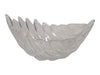 Clear Glass Leaf-Shaped Decorative Bowl