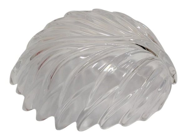 Clear Glass Leaf-Shaped Decorative Bowl