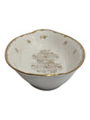 Lot of 2 Vintage Gold Floral Porcelain Serving Pieces