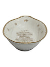 Lot of 2 Vintage Gold Floral Porcelain Serving Pieces