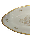 Lot of 2 Vintage Gold Floral Porcelain Serving Pieces