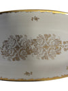 Lot of 2 Vintage Gold Floral Porcelain Serving Pieces