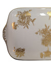 Lot of 2 Vintage Gold Floral Porcelain Serving Pieces
