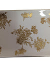 Lot of 2 Vintage Gold Floral Porcelain Serving Pieces