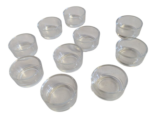 Lot of 30 Clear Glass Tea Light Candle Holders