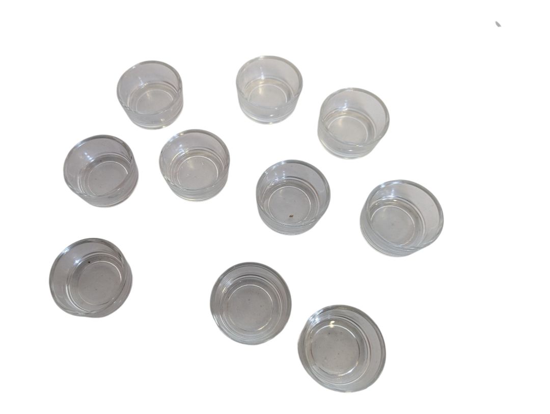 Lot of 30 Clear Glass Tea Light Candle Holders