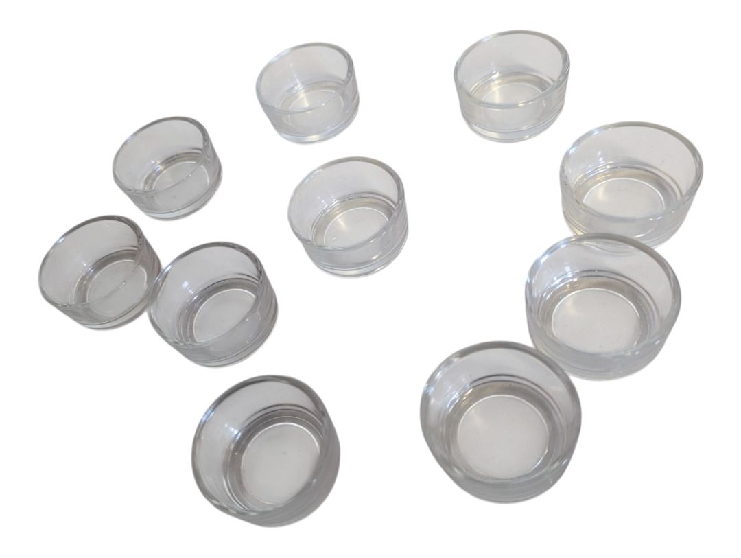 Lot of 30 Clear Glass Tea Light Candle Holders
