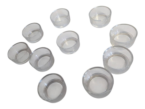 Lot of 30 Clear Glass Tea Light Candle Holders