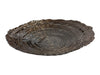 Textured Brown Glass Decorative Bowl