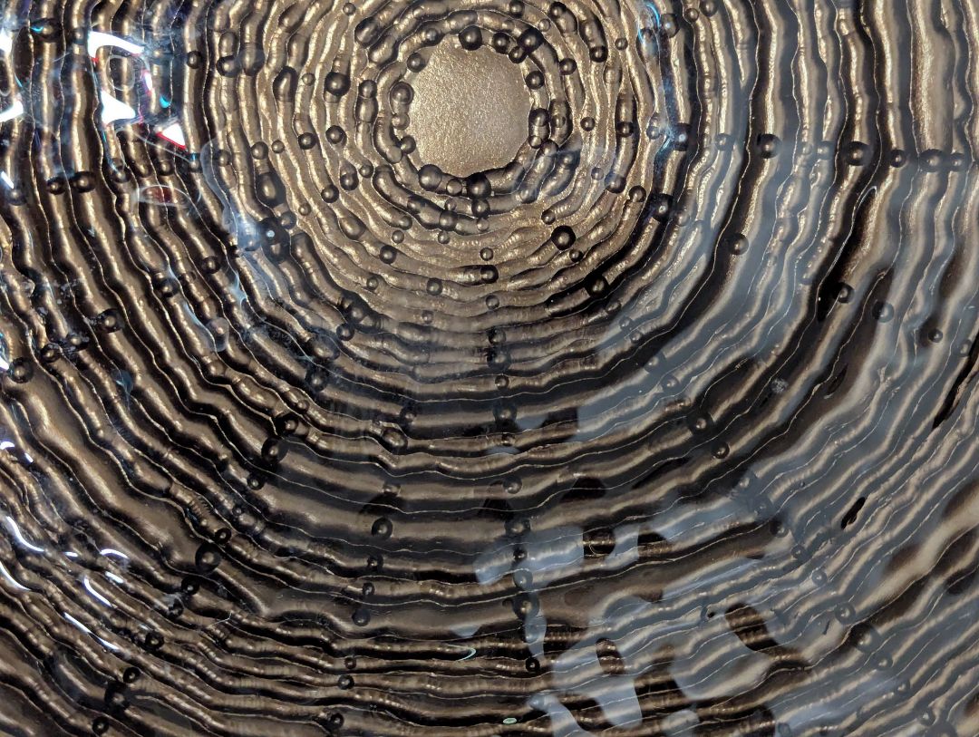 Textured Brown Glass Decorative Bowl