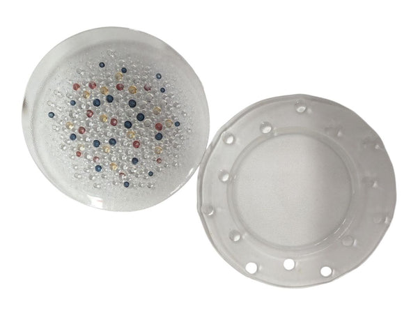 Pair of Textured Art Glass Plates