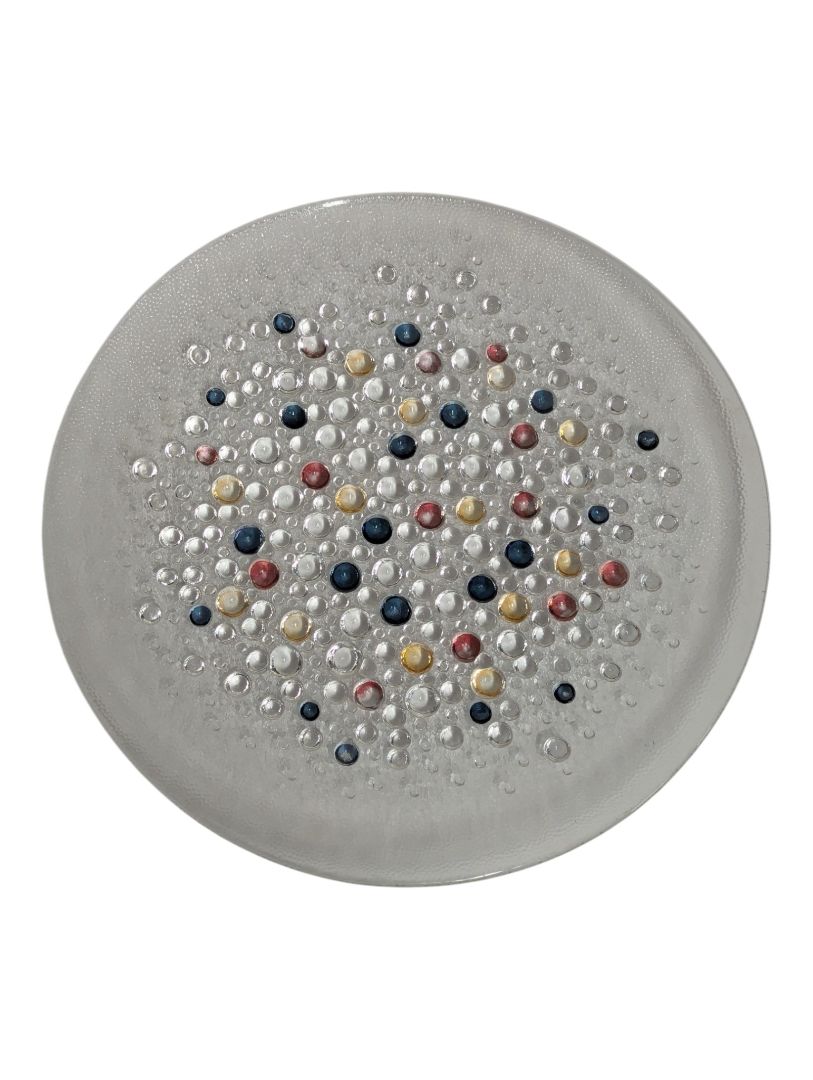 Pair of Textured Art Glass Plates