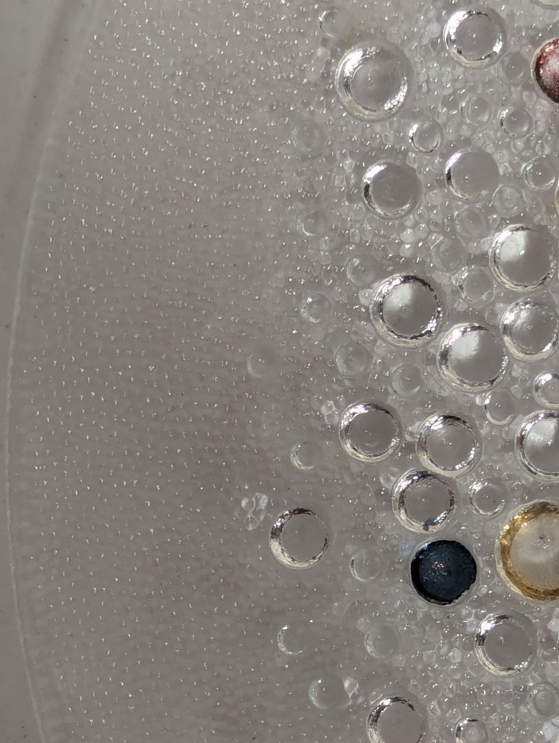 Pair of Textured Art Glass Plates