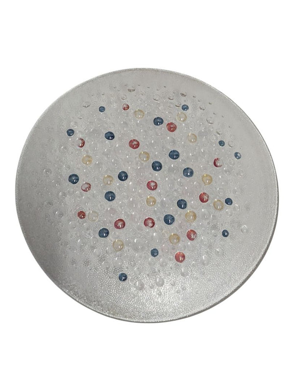 Pair of Textured Art Glass Plates