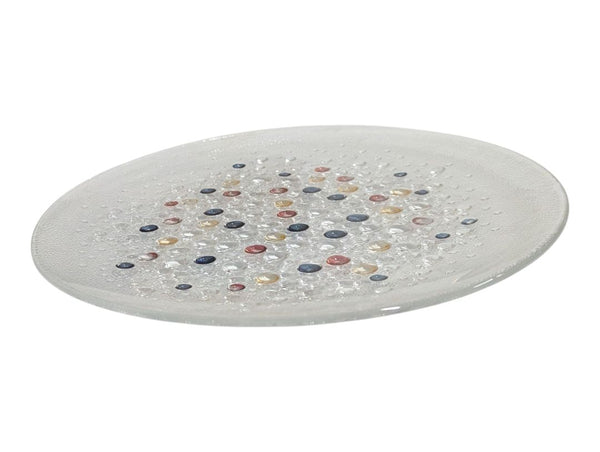 Pair of Textured Art Glass Plates