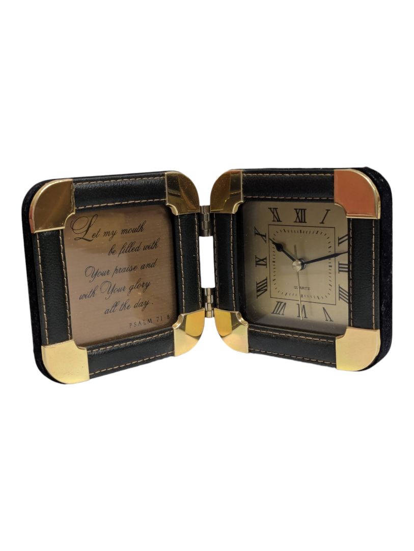 Folding Quartz Clock with Psalm 71:8