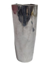 Modern Sculptural Polished Aluminum Vase