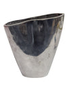 Modern Sculptural Polished Aluminum Vase