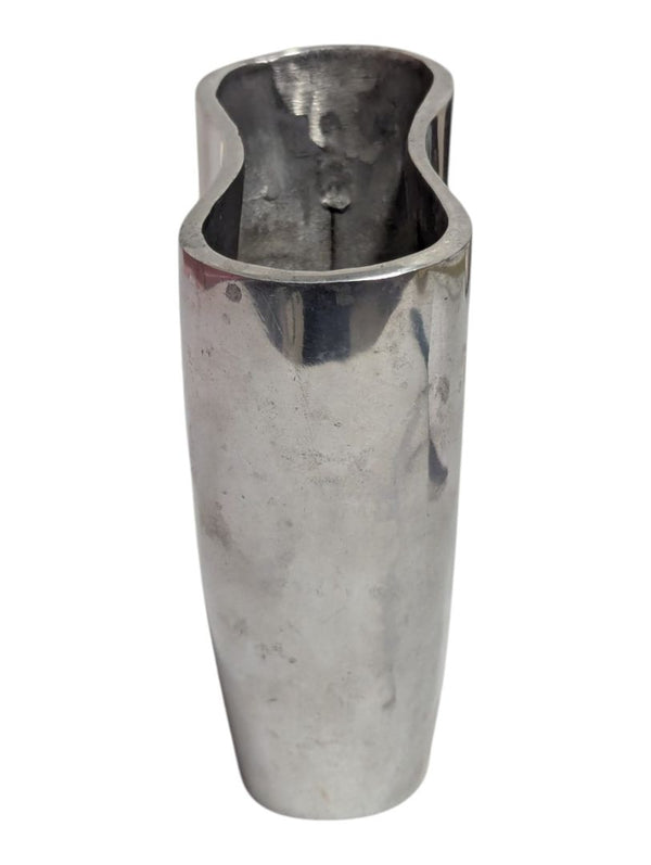 Modern Sculptural Polished Aluminum Vase