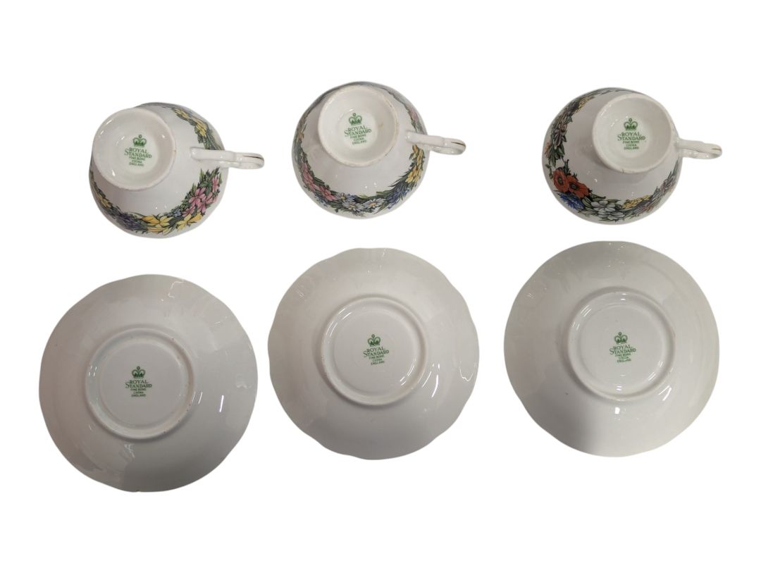 Vintage English Bone China Teacup & Saucer Lot