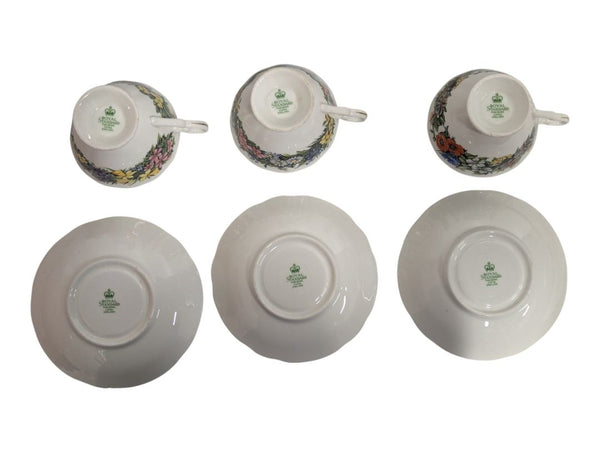 Vintage English Bone China Teacup & Saucer Lot