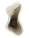 White Wavy Ribbed Ceramic Vase